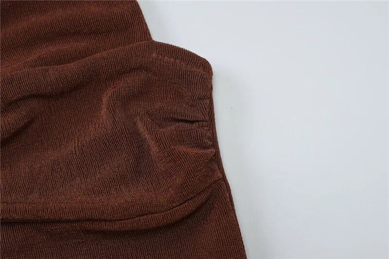 Halter V Neck Sexy Crop Tops Women Fashion Sleeveless Backless Ruched Tank Tops Female Solid Fashion Club Tops Elegant