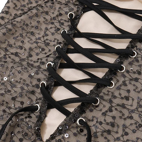 Load image into Gallery viewer, Elegant Strapless Skinny Sexy Mini Dress For Women Fashion Off-shoulder Backless Sleeveless Lace-up Club Party Dress
