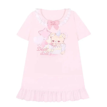 Ropa Mujer Summer T Shirts Chic Shirts for Women Cute Lace Bow Tees Print Lace Japanese Tees Casual Sweet Casual Y2k Tshirt