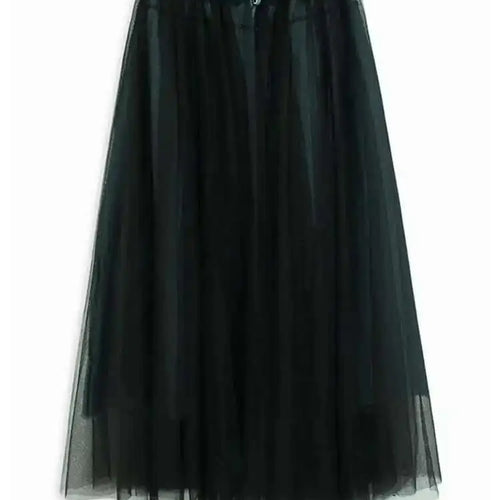 Load image into Gallery viewer, High Elastic Waist Black Mesh Denim Casual A-line Half-body Skirt Women Fashion Tide New Spring Autumn 2025 1DH6911
