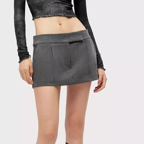 Load image into Gallery viewer, Solid Spliced Button Slimming Mini Skirts For Women High Waist Temperamnet Minimalist Skirt Female Fashion Style
