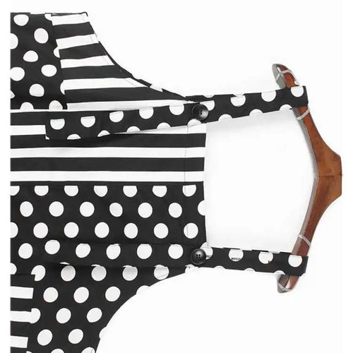 Load image into Gallery viewer, Women Black Dot Printed Big Size Pocket Strap Dress New Square Collar Sleeveless Fashion Tide Spring Autumn 2025 1DH6187
