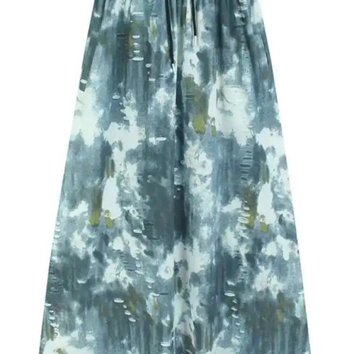 Load image into Gallery viewer, High Elastic Waist Blue Back Denim Tie Dye A-line Design Half-body Skirt Women Fashion Tide New Spring Autumn 2025 1DH9320
