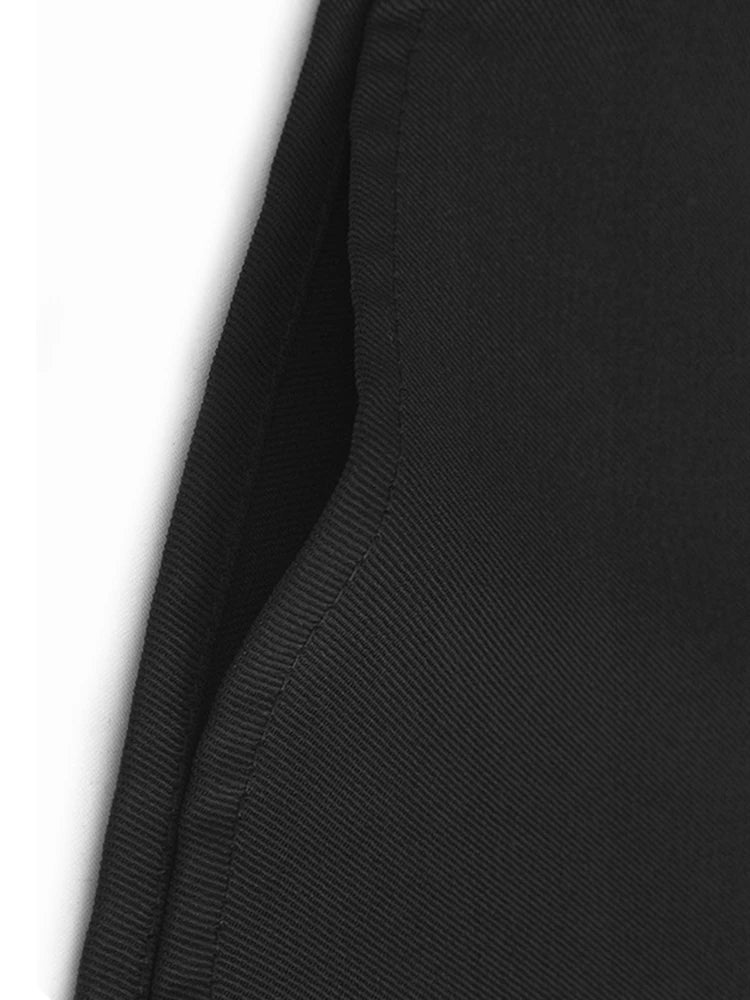 Women Black Zipper Pockets Spliced Big Size Midi Vest Dress New V-Neck Sleeveless Fashion Tide Spring Autumn 2025  1DJ1194