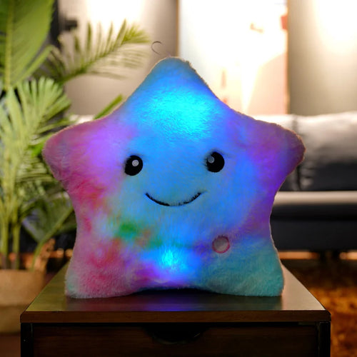 Load image into Gallery viewer, About 20CM Creative Luminous Star Plush Toys Lovely Glowing Colorful Stars Plushie Doll Led Light Toys for Children Girlfriend
