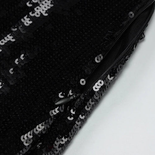 Load image into Gallery viewer, Black Halter Backless Sexy Maxi Dress For Women Gown Elegant Glitter High Waist O Neck Sleeveless Long Dress Elegant
