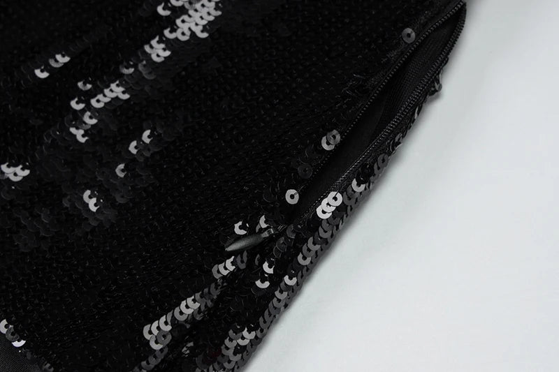 Black Halter Backless Sexy Maxi Dress For Women Gown Elegant Glitter High Waist O Neck Sleeveless Long Dress Elegant