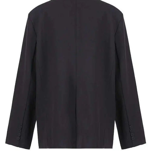 Load image into Gallery viewer, Women Black Irregular Big Size Casual Blazer New Lapel Long Sleeve Loose Fit Jacket Fashion Spring Autumn 2025 CPG0356
