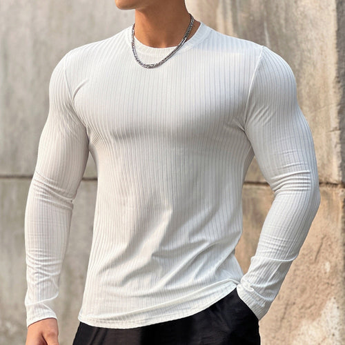 Load image into Gallery viewer, Gym Fitness T-shirt Men Casual Long Sleeve Skinny Shirt Male Bodybuilding Tees Tops Running Sports Quick Dry Training Clothing
