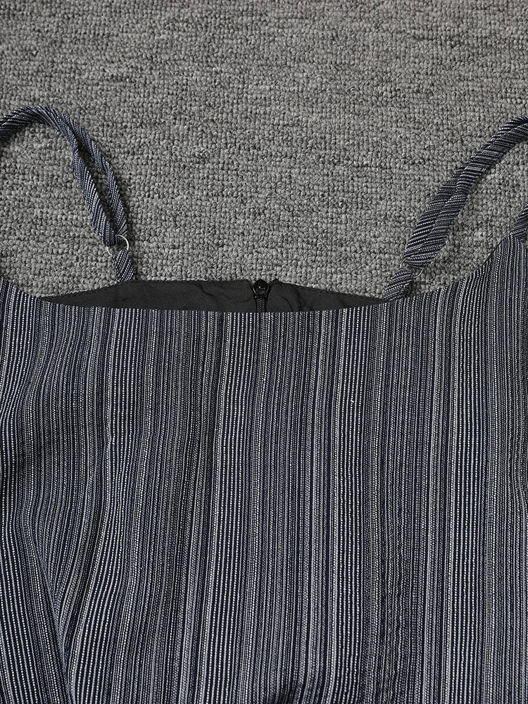 Women White Belted Elegant Spaghetti Strap Mini Dress New Round Neck Sleeveless Fashion Tide Spring Summer 2025 CPG3145