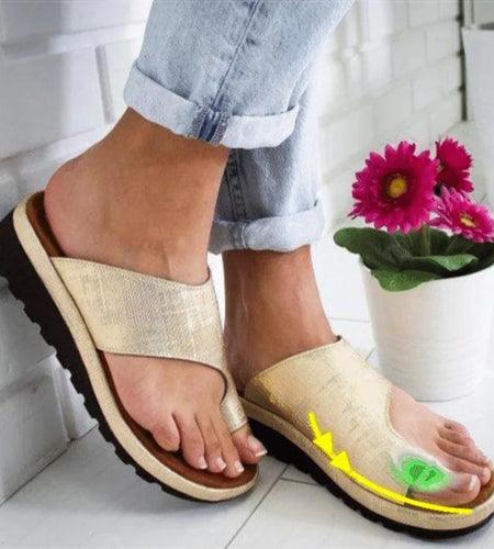 Women Sandals Casual Flip-flops Summer Shoes Woman Wedges Sandals Platform Heels Sandalias Mujer Big Toe Foot Correction Sandals