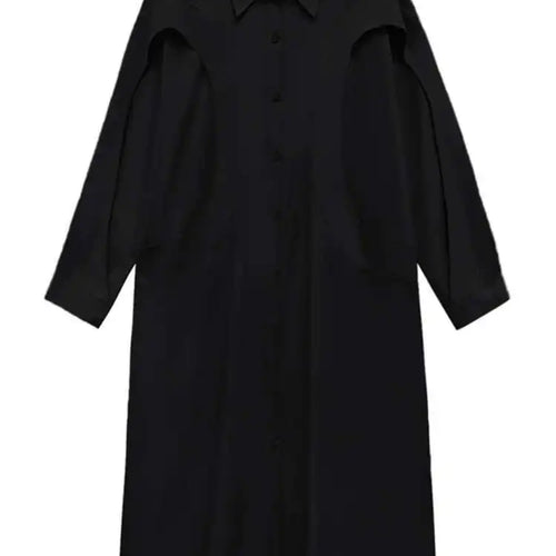 Load image into Gallery viewer, Women Green Rose Red Spliced Big Size Midi Shirt Dress New Lapel Long Sleeve Fashion Tide Spring Autumn 2025 1DH5167
