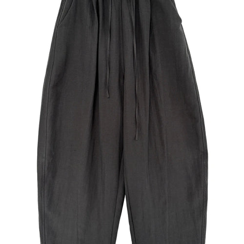 Load image into Gallery viewer, High Elastic Waist Yellow Drawstring Thin Wide Leg Pants New Trousers Women Fashion Tide Spring Autumn 2025 1DJ1547
