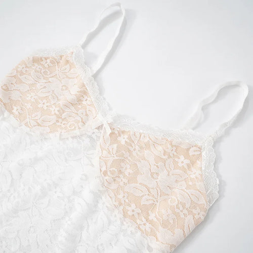 Load image into Gallery viewer, Lace Sexy Two Piece Sets Women Lace Halter Cropped Tops And Skirt Ladies Print Contrast Color Club Party 2 Piece Sets
