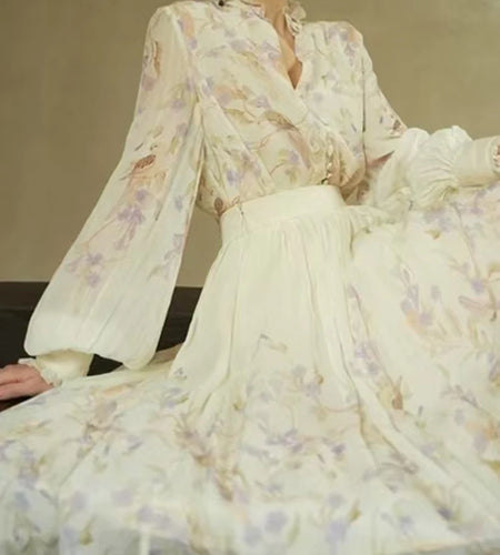 Hit Color Loose Dresses For Women V Neck Long Sleeve High Waist Temperament Dress Female Fashion Style Clothes New