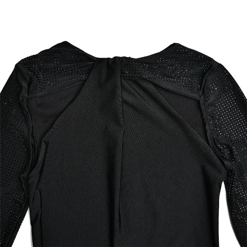 Hollow Out Sparkle Long Sleeve Maxi Dress For Women Glitter Vestidos Robe New Bodycon Shiny Night Club Party Long Dress