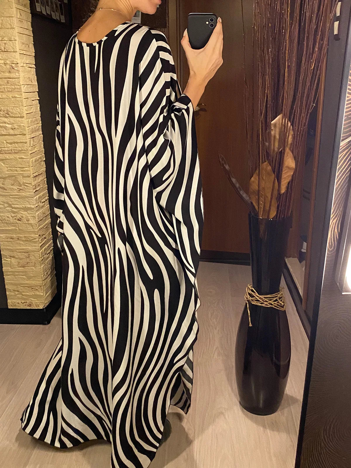 Sexy Zebra Printed V Neck Tunic Beach Cover Up Cover-ups Beach Dress Beach Wear Beachwear Beach Long Dress Female Women V4159