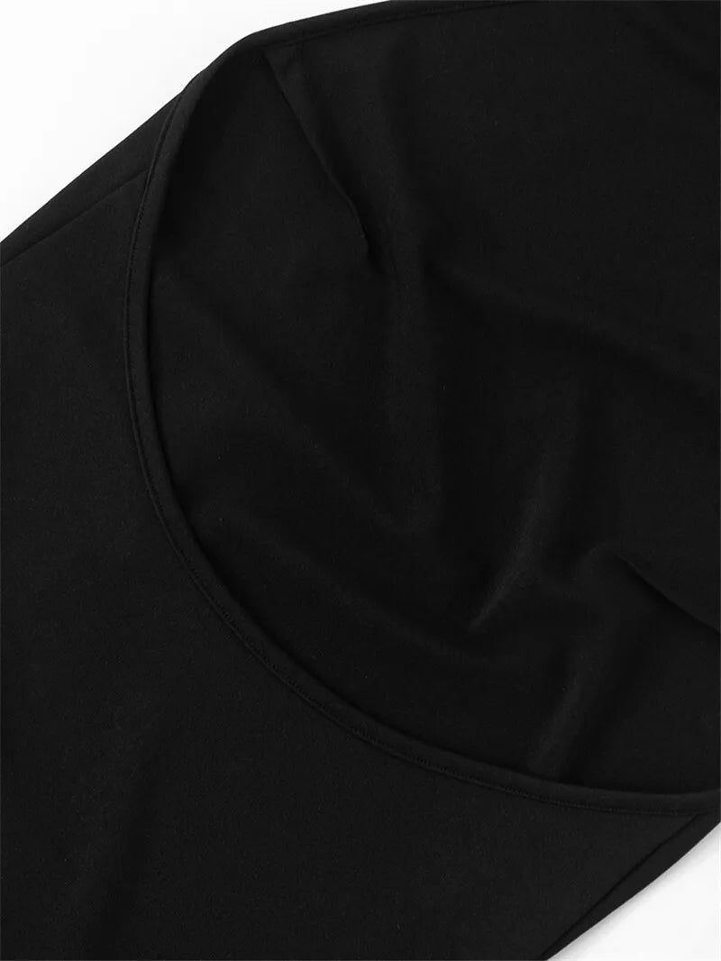 Patchwork Halter Backless Sexy Midi Dress Women Gown Elegant Fashion Contrast Color Sleeveless Pleated Long Dress