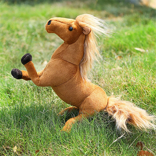 Load image into Gallery viewer, Simulation Horses Plushie Toy Stuffed Soft Animal Dolls Real Life Mustang Pillow for Children Kids Creative Birthday Decor Gifts
