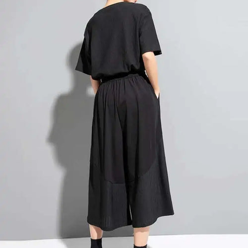 Load image into Gallery viewer, High Elastic Waist Black Striped Wide Leg Pants New Loose Fit Trousers Women Fashion Tide Spring Autumn 2025 1DF8718
