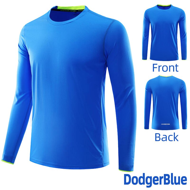 Plus Size Tops Men Sport T-shirt Long Sleeve Running Tees Dry Fit Breathable Training Clothes Gym Sportswear Fitness Sweatshirts