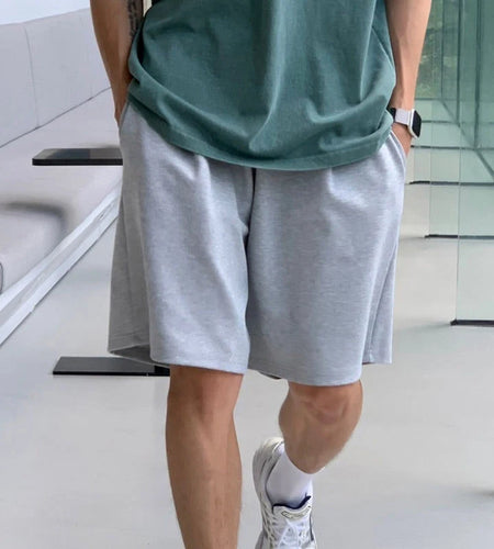 Summer Men's Casual Shorts Simple Straight Trend Fashion Loose Male Pants Korean Style Elastic Waist 9C5635