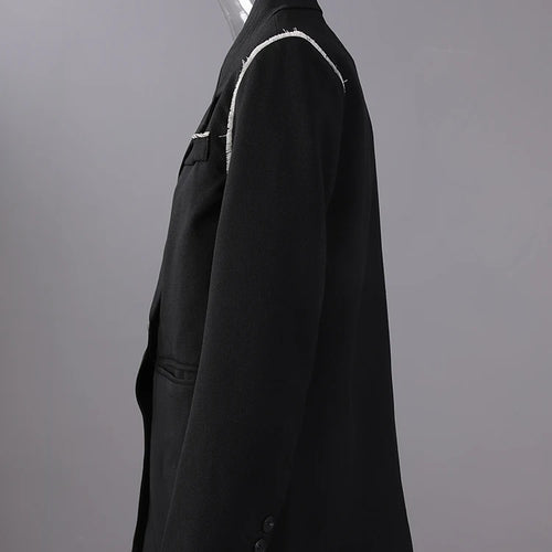 Load image into Gallery viewer, Women Black Color-block Burr Big Size Elegant Blazer New Lapel Long Sleeve Jacket Fashion Tide Spring Autumn 2025 1DH9734
