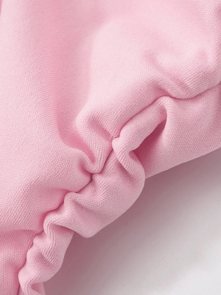 Rose Strapless Sexy Maxi Dress Women Pink Gown Off-shoulder V Neck Backless Sleeveless Bodycon Beach Club Long Dress