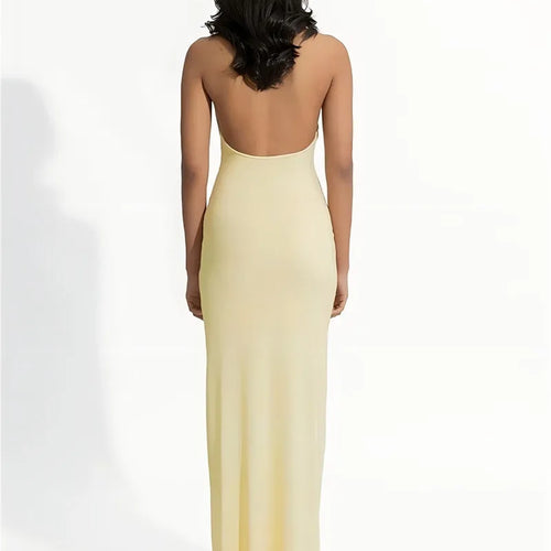 Load image into Gallery viewer, Mesh Rose Deep V Neck Sexy Maxi Dress For Women Gown Elegant Halter Sleeveless Backless Bodycon Club Party Long Dress
