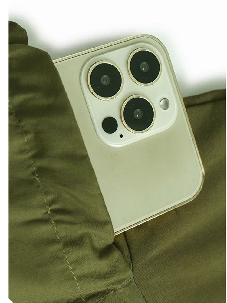 Women Green Drawstring Pocket Big Size Midi Dress New Round Neck Short Sleeve Fashion Tide Spring Summer 2025 1DJ1355