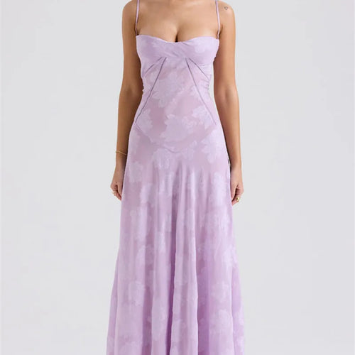 Load image into Gallery viewer, Elegant Print Backless Maxi Dress For Women Fashion New Spaghetti Strap Sleeveless Loose A-line Club Party Long Dress
