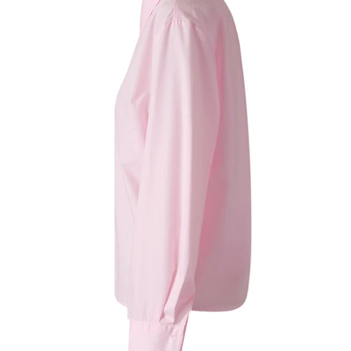 Load image into Gallery viewer, Women pink Color Irregular Shaped Big Size Blouse New Lapel Long Sleeve Shirt Fashion Tide Spring Autumn 2025 CPG3292
