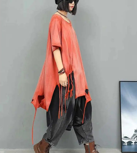 High Elastic Waist Black Tie Dye Casual Big Size Corss Pants New Trousers Women Fashion Tide Spring Autumn 2025 1DJ0278