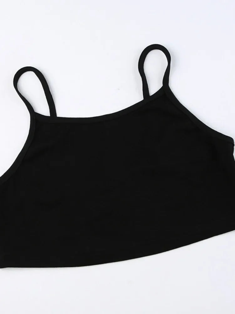 2025 Autumn New Slim Two Pieces Set Women Grunge Solid Streetwear Tops + Sleeveless All Match Black Vest Y2k Aesthetic Fashion