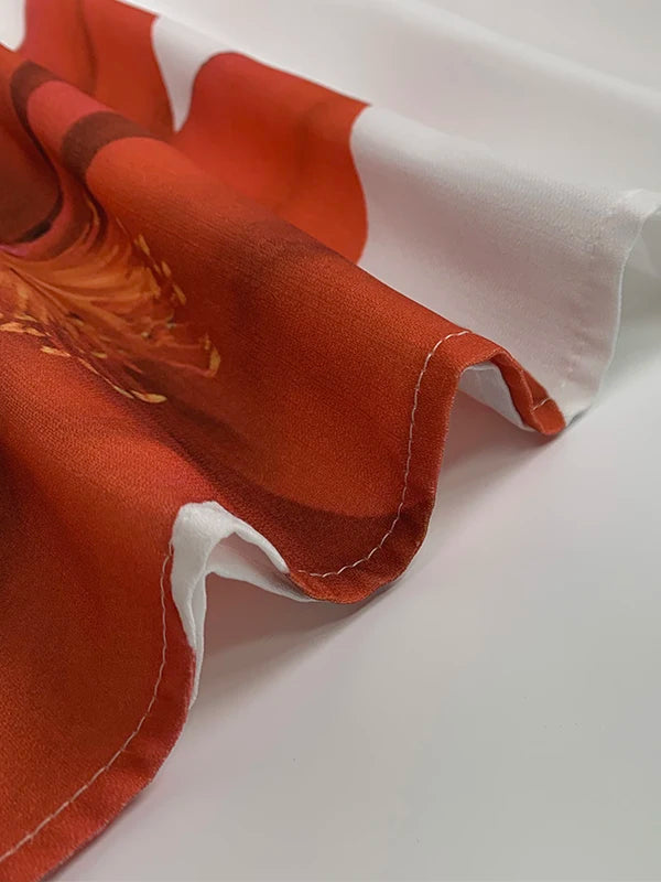 Women Summer Flower Print Pocket Cotton Linen Vacation Long Dress 2025 Elegant V-neck Half Sleeves Long Dresses Woman