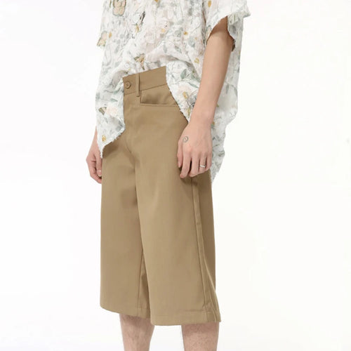 Load image into Gallery viewer, Men&#39;s Wear Summer New Chic Male Suit Shorts Light Luxury Classic Simple Knee Length Pants Casual Solid Color 9C6394
