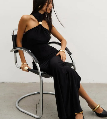 Elegant Sleeveless Patchwork Bodycon Dress Women Sexy Backless Maxi Party Club Evening Dress Spring/Summer New 2025