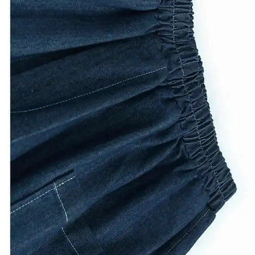 Load image into Gallery viewer, High Elastic Waist Black Blue Topstitched Long Wide Leg Pants New Trousers Women Fashion Tide Spring Autumn 2025 1DH6790
