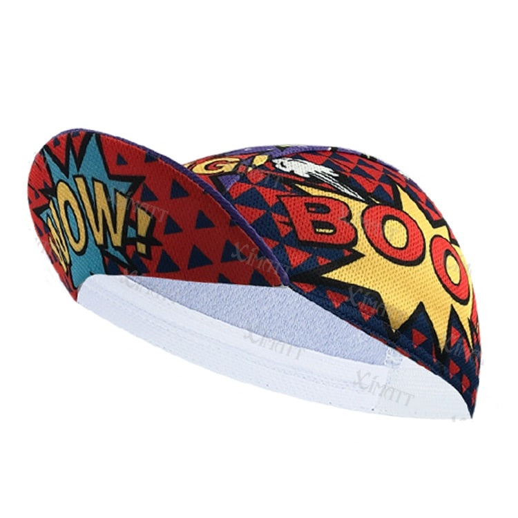 Cycling Caps Trendy Fun Cool Prints Man Hats For Bicycle Sports Breathable Shade And Sweat-Absorbing Balaclava