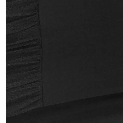 Load image into Gallery viewer, Women Black Mesh Ruffles Spliced Big Size Midi Dress New Round Neck Long Sleeve Fashion Tide Spring Autumn 2025 1DH7180
