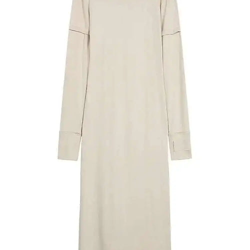 Load image into Gallery viewer, Women Apricot Print Vintage Elegant Long Knitting Dress New Round Neck Long Sleeve Fashion Spring Autumn 2025 1DH2620
