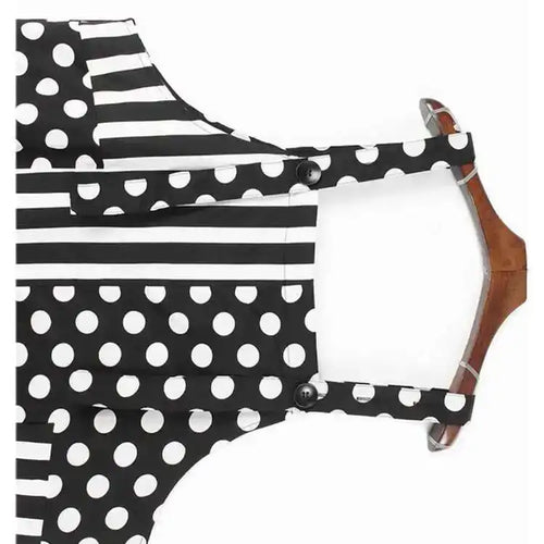 Load image into Gallery viewer, Women Black Dot Printed Big Size Pocket Strap Dress New Square Collar Sleeveless Fashion Tide Spring Autumn 2025 1DH6187
