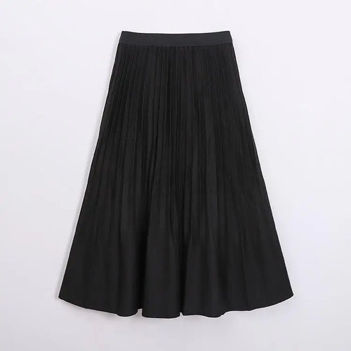 Load image into Gallery viewer, Autumn Winter Korean Fashion Solid Simple Pleated Long Skirt Women's 2024 Elegant High Waist Festival Woolen Skirt Trend Popular
