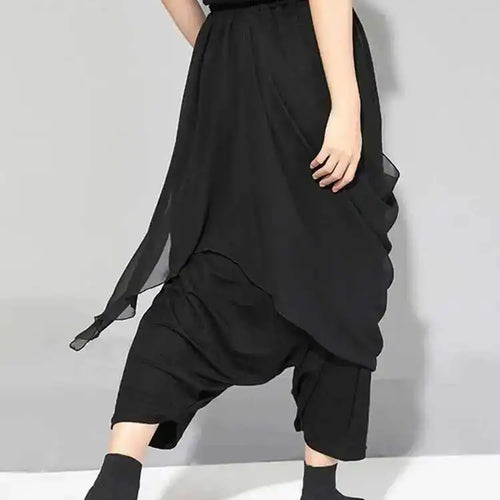 Load image into Gallery viewer, High Elastic Waist Black Irregular Long Harem Trousers New Loose Fit Pants Women Fashion Tide Spring Autumn 2025 1DE7835
