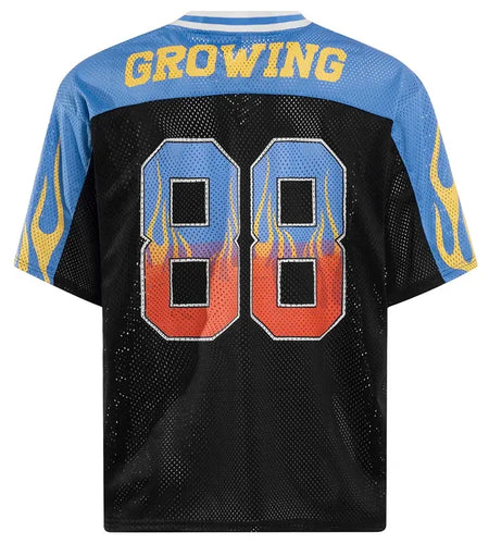 Vintage Jerseys Shirts Y2K Graphic Printed Patchwork Sports Shirt Streetwear Hip Hop Baggy Mesh Breathable Quick Drying Top Tee