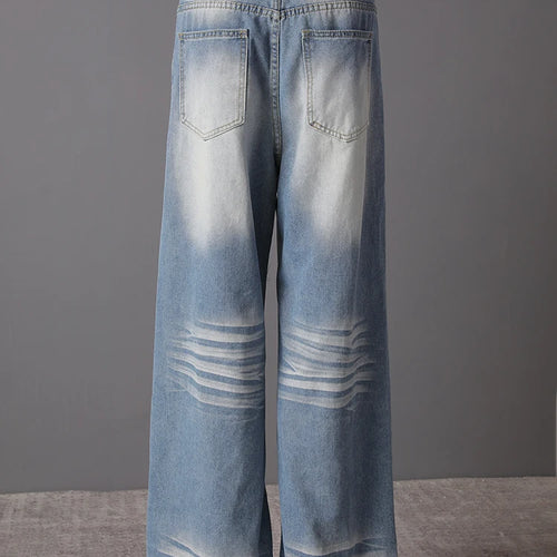 Load image into Gallery viewer, High Waist Blue Denim Vintage Pocket Casual Wide Leg Jeans New Women Trousers Fashion Tide Spring Autumn 2025 CPG3090
