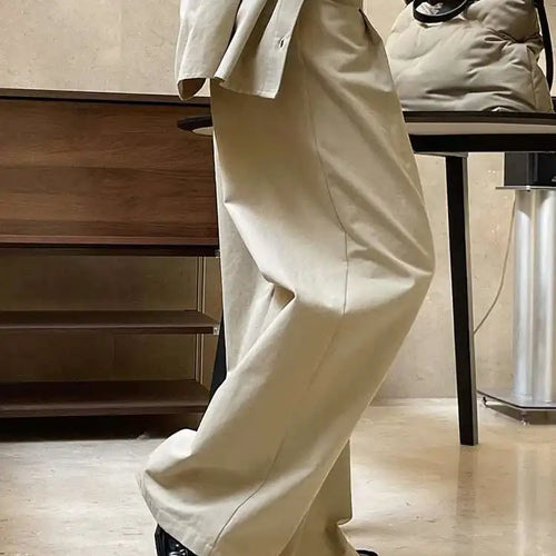 Load image into Gallery viewer, High Waist Black Long Pleated Wide Leg Casual Pants New Loose Fit Trousers Women Fashion Tide Spring Autumn 2025 1DF4438
