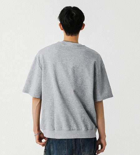 Male T-shirt New Korean Solid Color Simple Trendy O-neck Male Top Pullover Casual Half Sleeve 2025 Summer Tide 9W1301