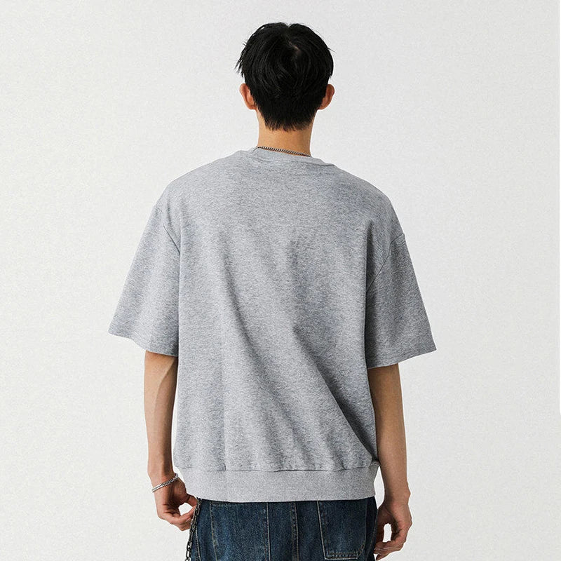 Male T-shirt New Korean Solid Color Simple Trendy O-neck Male Top Pullover Casual Half Sleeve 2025 Summer Tide 9W1301