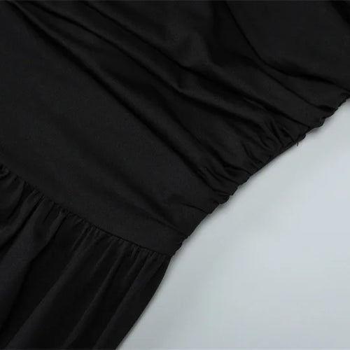 Load image into Gallery viewer, Incline Shoulder Backless Sexy Maxi Dress Women Summer New Fashion Sleeveless Pleated Ruched Club Party Long Dress
